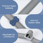 BELLA & PAL Slip Martingale Collar for Dogs, Limited Slip Design, Reflective, Escape-Proof, Gentle Control, Adjustable Training Collar with Quick-Release Strong Buckle, S