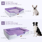 BELLA & PAL Orthopedic Dog Bed for Medium Small Dogs,Removable Washable,TPU waterproof layer, Non-Slip Bottom Dog Sofa Bed