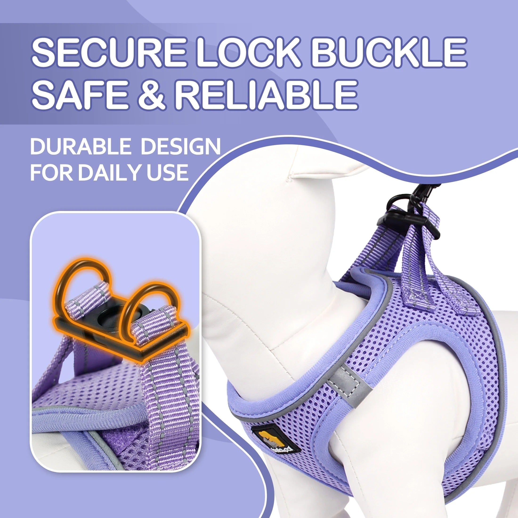 BELLA & PAL Cat Harness and Leash for Walking,Breathable Air Mesh Adjustable Vest Harnesses for Cats, Easy Control Safety Reflective Strips Harness