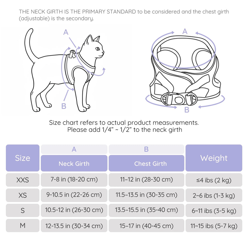 BELLA & PAL Cat Harness and Leash for Walking,Breathable Air Mesh Adjustable Vest Harnesses for Cats, Easy Control Safety Reflective Strips Harness