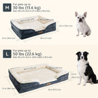 BELLA & PAL Orthopedic Dog Bed for Medium Small Dogs,Removable Washable,TPU waterproof layer, Non-Slip Bottom Dog Sofa Bed
