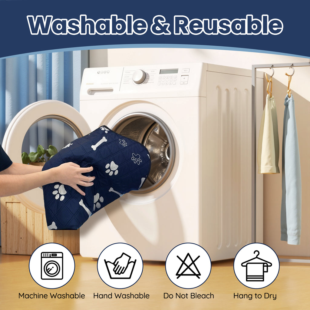 Lapnalleb Pet Washable Pee Pads for Dogs, 2 Pack, Non-Slip Dog Pads with Heavy Absorbency, Reusable Training Pads, 71”x 71”, XXL