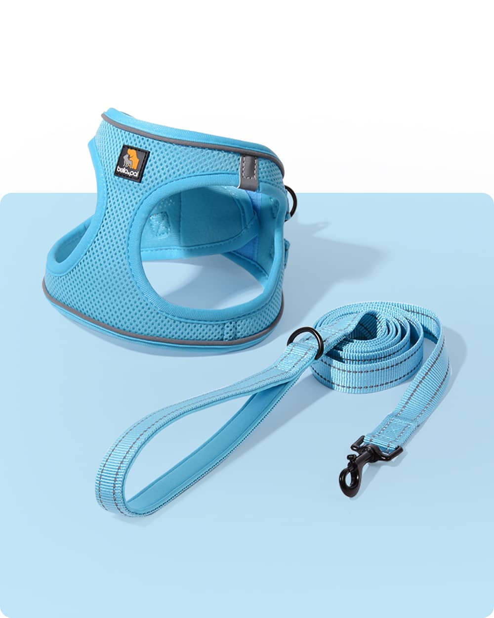 BELLA & PAL Cat Harness and Leash for Walking,Breathable Air Mesh Adjustable Vest Harnesses for Cats, Easy Control Safety Reflective Strips Harness