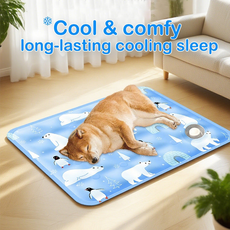 New Gel-Infused Cooling Pet Pad | Self-Hydrating Design + Chew-Proof PVC | Summer Heat Relief for Dogs & Cats