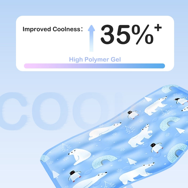 New Gel-Infused Cooling Pet Pad | Self-Hydrating Design + Chew-Proof PVC | Summer Heat Relief for Dogs & Cats