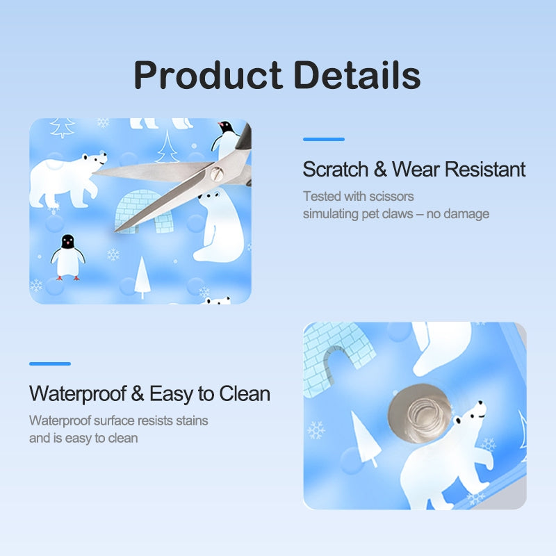 New Gel-Infused Cooling Pet Pad | Self-Hydrating Design + Chew-Proof PVC | Summer Heat Relief for Dogs & Cats