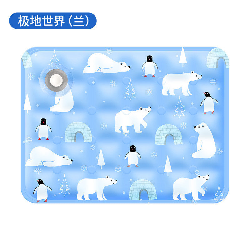 New Gel-Infused Cooling Pet Pad | Self-Hydrating Design + Chew-Proof PVC | Summer Heat Relief for Dogs & Cats